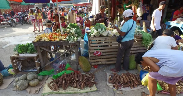 Nido Filipinas Feb 2016 Mercado Mariscos Verduras Para Residentes Turistas —  Fotos de Stock