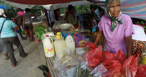 Nido Filipinas Feb 2016 Mercado Mariscos Verduras Para Residentes Turistas — Foto de Stock