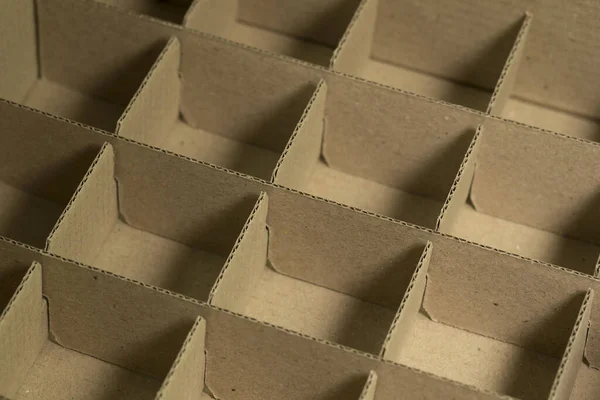 Lepenková Krabička Řemeslného Papíru Natočená Zblízka — Stock fotografie