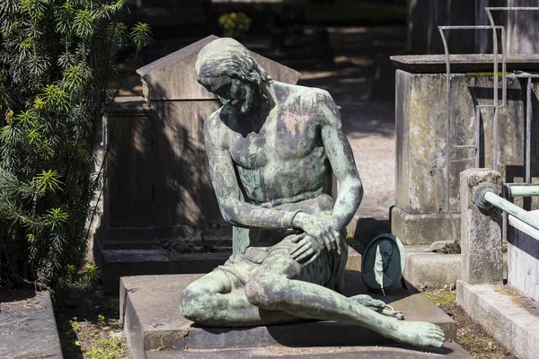 Milan Italië Juni 2018 Beelden Van Rouw Bij Graven Van — Stockfoto