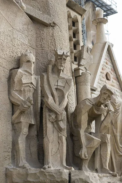Barcelona Spanien Januari 2018 Arkitekturen Den Nya Delen Templet Sagrada — Stockfoto