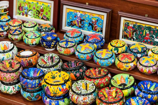 Cerâmica Decorativa Turca Tradicional Para Decoração Interiores — Fotografia de Stock