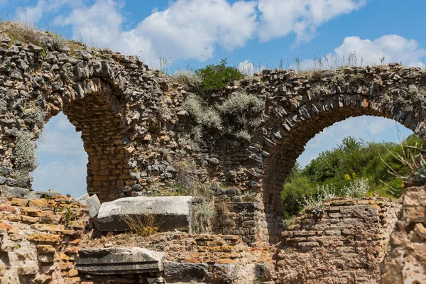 Ruinerna Gamla Antika Staden Efesos Den Bibliotek Byggnad Celsus Amfiteatern — Stockfoto