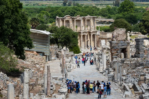 Selcuk Turquia Maio 2017 Ruínas Antiga Cidade Antiga Éfeso Edifício — Fotografia de Stock