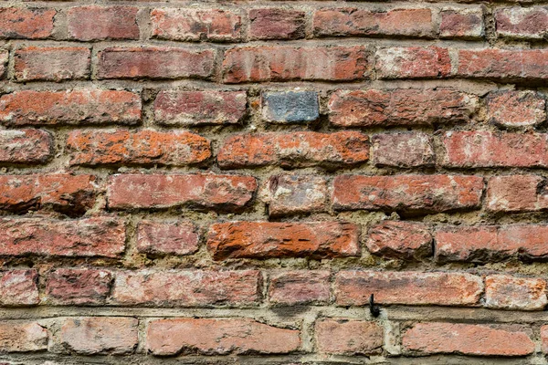 Foto Einer Alten Ziegelmauer Nahaufnahme — Stockfoto
