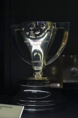 MADRID, SPAIN - 25 Mart 2018: The Museum of the Real Madrid Football Club Cup ve ödülleri