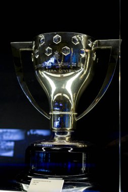 MADRID, SPAIN - 25 Mart 2018: The Museum of the Real Madrid Football Club Cup ve ödülleri