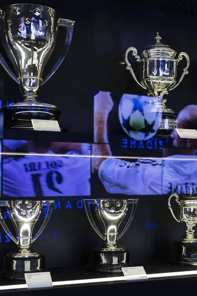 Madrid Spain March 2018 Museum Real Madrid Football Club Cups — Stock Photo, Image