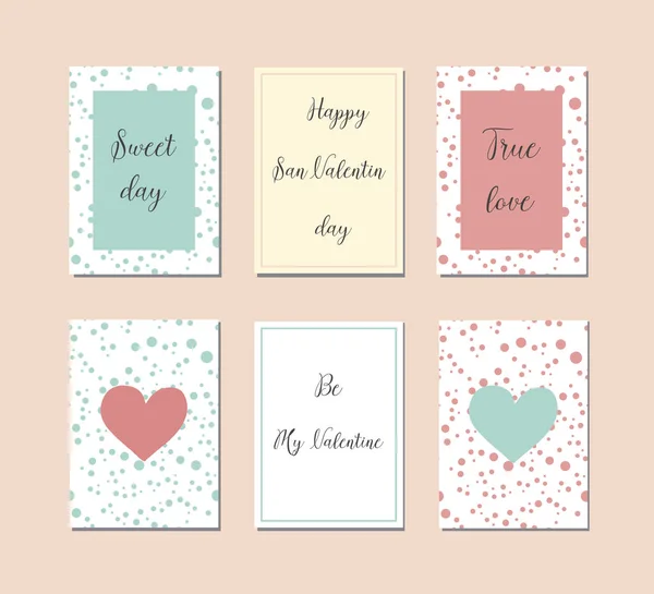 Hand drawn labels and tags. Elements collection for Valentine s Day.The main symbols of the holiday. Vector logo, emblems, text design. Usable for banners, greeting cards, gifts etc. — Stock Vector