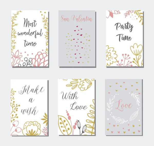 バレンタインのグリーティング カードを装飾的な Day.Typography を設定します。主に休日のシンボル。ベクトルのロゴ、エンブレム、テキスト デザイン。バナー、グリーティング カード、ギフトなどの使用可能です. — ストックベクタ
