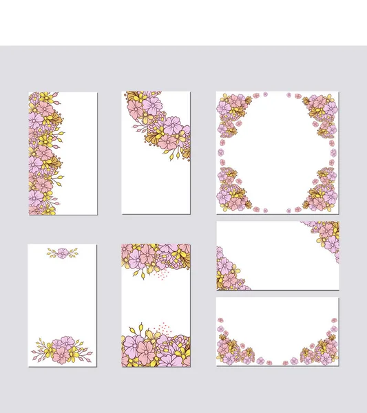 Ensemble d'ornement de mariage de fleurs concept. Art traditionnel, magazine, livre, affiche, résumé, élément. Carte de vœux ethnique décorative de disposition vectorielle ou fond de conception d'invitation — Image vectorielle