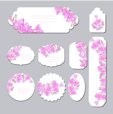 Şirin çiçekler çiçek bahar şablonları. Romantik ve Paskalya tasarım, Duyurular, tebrik kartları, posterler, reklam için.