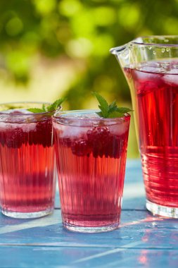 Ahududu ile yaz limonata