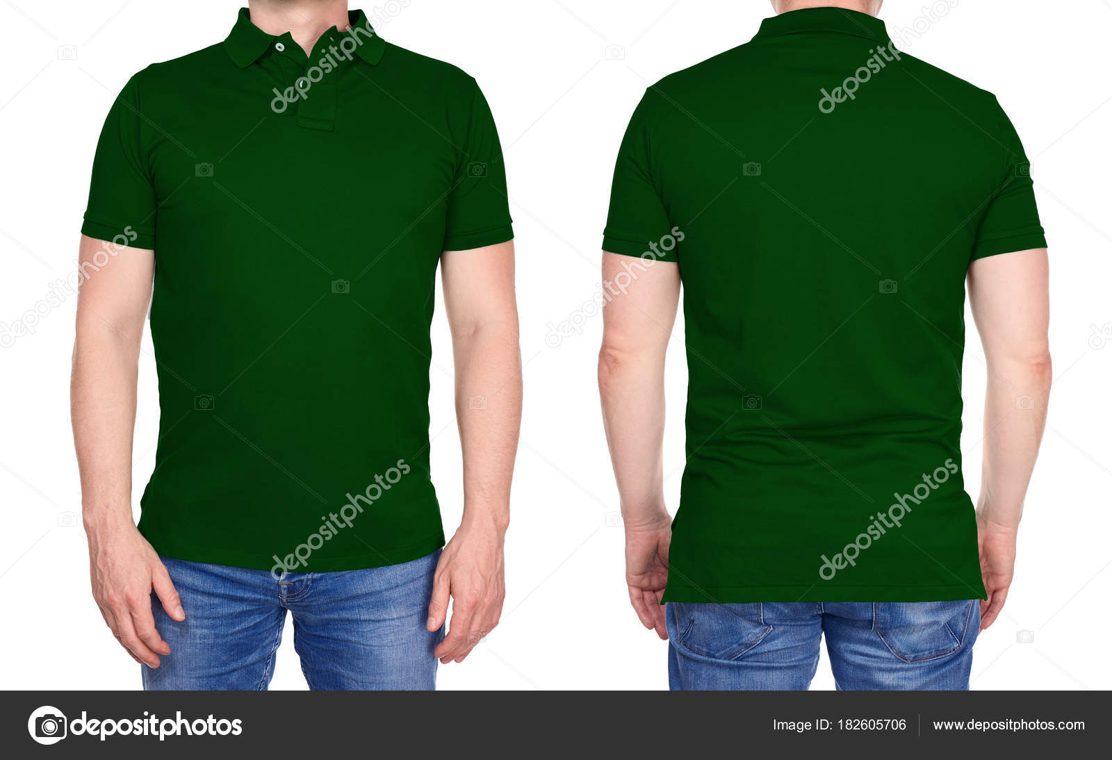 dark green collared shirt