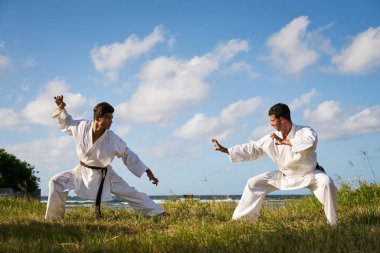 Karate içinde egzersiz erkek