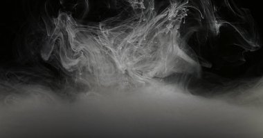 Konsept sanat beyaz boya su duman Slowmotion olarak