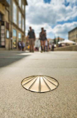 Scallop Deniz Kabuğu İkonik Sembolü Camino De Santiago İspanya