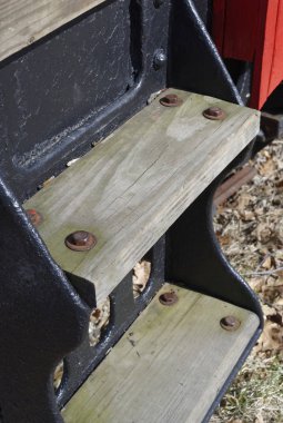 vagon için önde gelen adımları