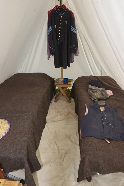 Burgeroorlog kampement en camplife — Stockfoto