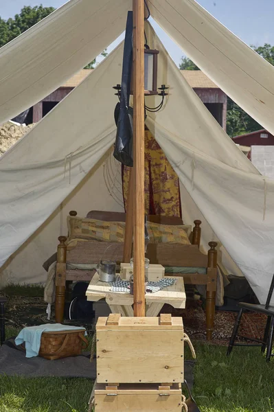 Civil war encampment and camplife — Stock Photo, Image