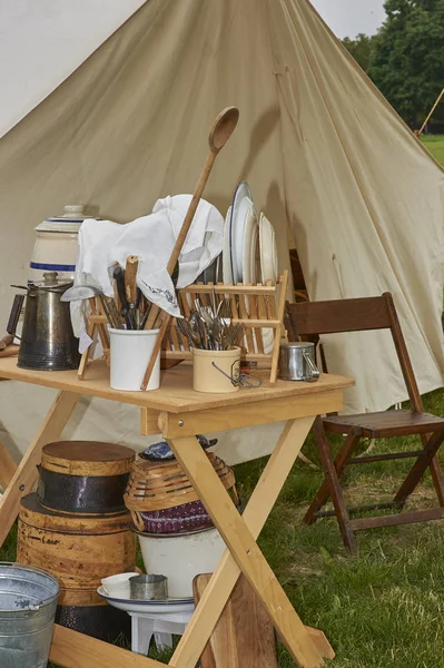 Inbördeskriget lägret och camplife — Stockfoto