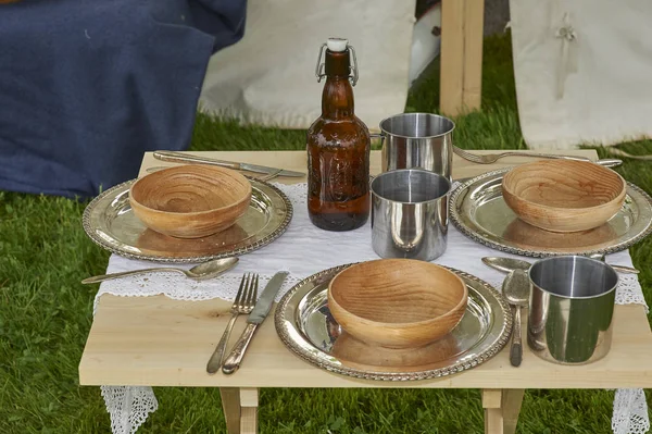 Bürgerkriegslager und Lagerleben — Stockfoto