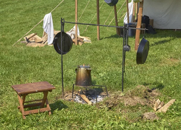 Civil war encampment and camplife — Stock Photo, Image