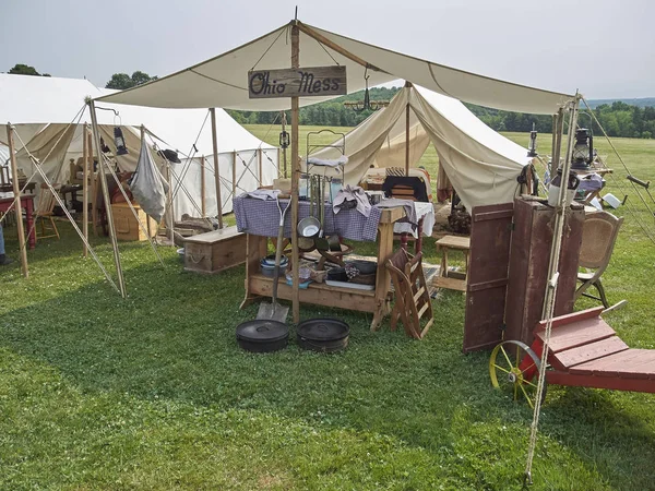 Burgeroorlog kampement en camplife — Stockfoto