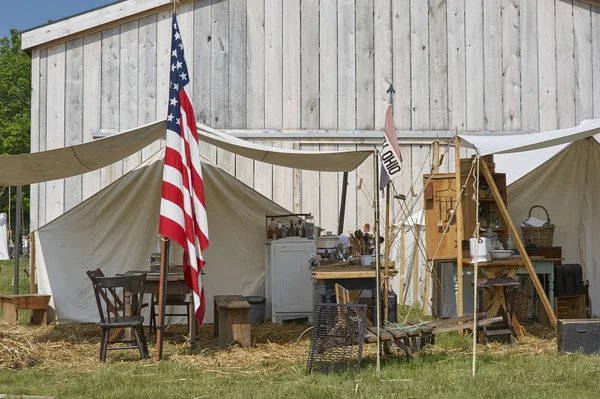 Burgeroorlog kampement en camplife — Stockfoto