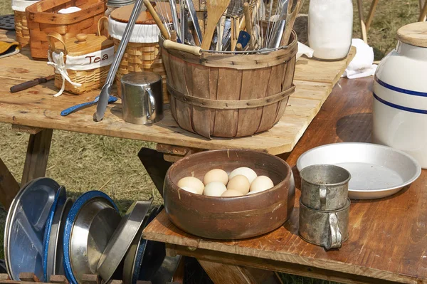 Civil war encampment and camplife — Stock Photo, Image