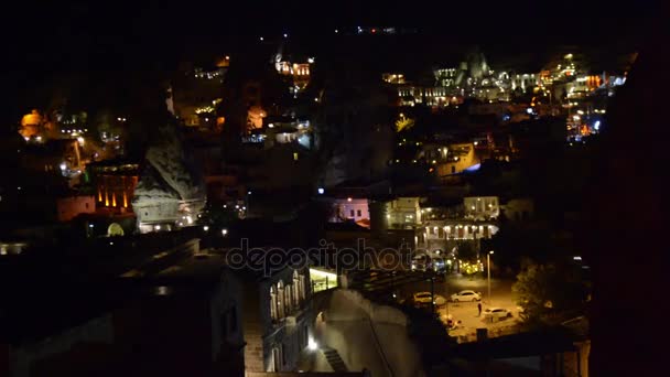 Каппадокія ніч. Goreme — стокове відео