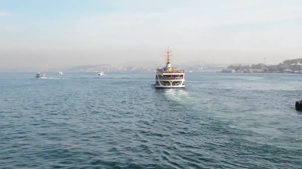 Turecko Istanbulu Pier Trajekt Říjen 2017 — Stock video