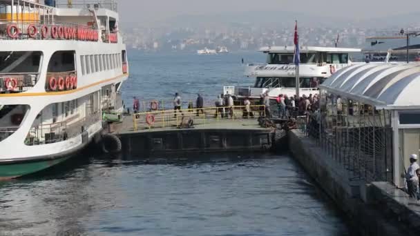 Tacchino Istanbul Molo Traghetto Ottobre 2017 — Video Stock