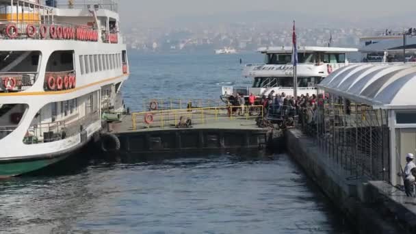 Tacchino Istanbul Molo Traghetto Ottobre 2017 — Video Stock