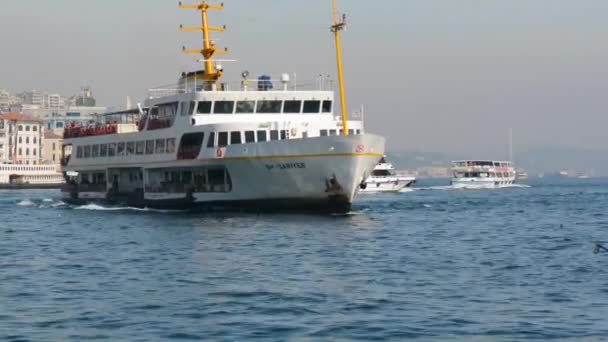 Turecko Istanbulu Pier Trajekt Říjen 2017 — Stock video