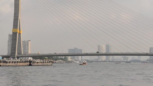 曼谷, 泰国, 河流, 城市 — 图库视频影像