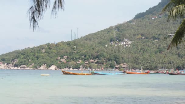 Таиланд Остров Тао Пирс Вода Остров Путешествия Море — стоковое видео
