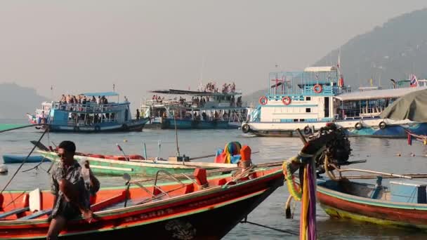 Tailandês Ilha Tao Cais Água Ilha Viagens Mar — Vídeo de Stock