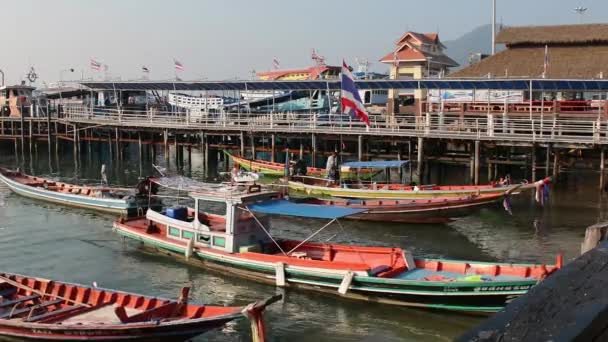 Tailandia Isla Tao Muelle Agua Isla Viaje Mar — Vídeos de Stock