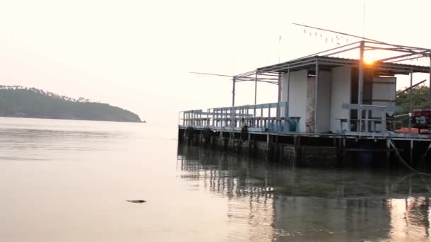 Thajsko Ostrov Tao Pier Voda Moře Kolem Ostrova Cestování — Stock video