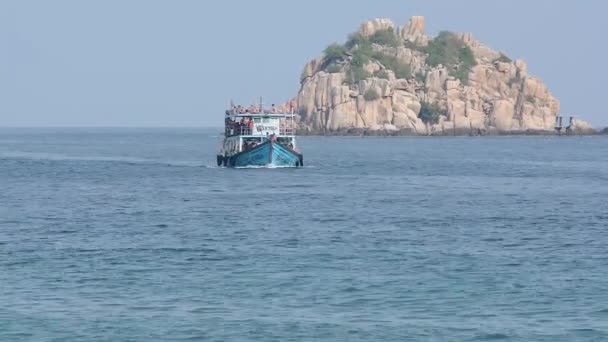 Tailandia Isla Tao Muelle Agua Isla Viaje Mar — Vídeo de stock