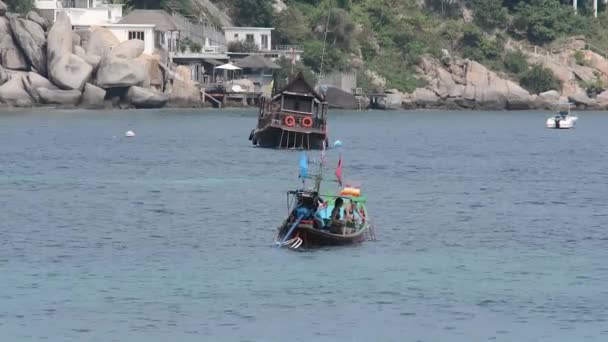 Tailandia Isla Tao Muelle Agua Isla Viaje Mar — Vídeo de stock