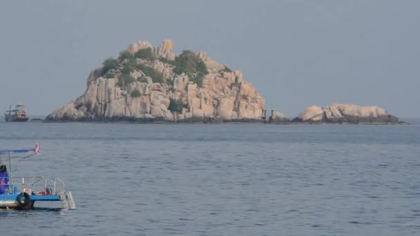 Ταϊλάνδη Νησί Tao Αποβάθρα Νερό Νησί Ταξίδια Στη Θάλασσα — Αρχείο Βίντεο