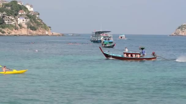 Tayland Ada Tao Iskele Island Seyahat Deniz — Stok video