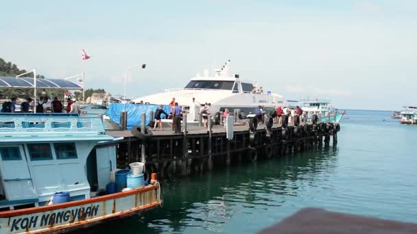 Thailand Island Tao Pier Wasser Island Travel Sea — Stockvideo