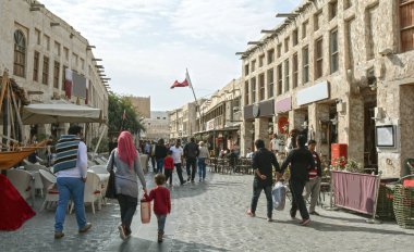 Katar Doha ın Bazaarı Arapça, Stil, street, seyahat,