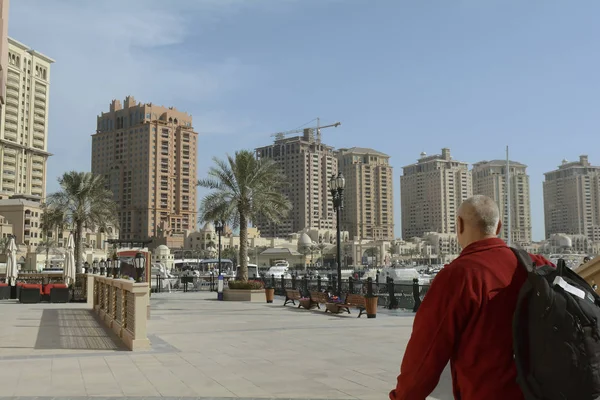 Катар, Доха, місто, арабська, архітектуру сучасним, — стокове фото