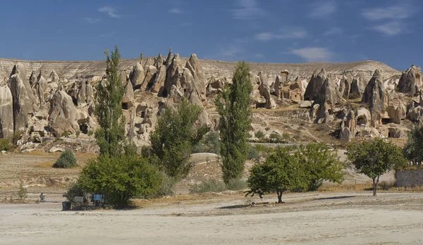 Pavo blanco, Capadocia, roca, paisaje, recorrido, anatolia, goreme, montaña — Foto de Stock