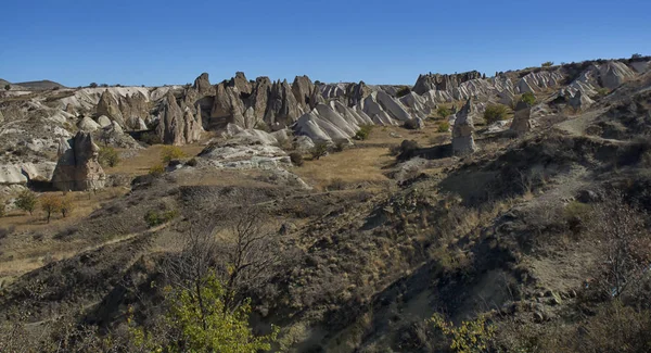 Pavo blanco, Capadocia, roca, paisaje, recorrido, anatolia, goreme, montaña —  Fotos de Stock