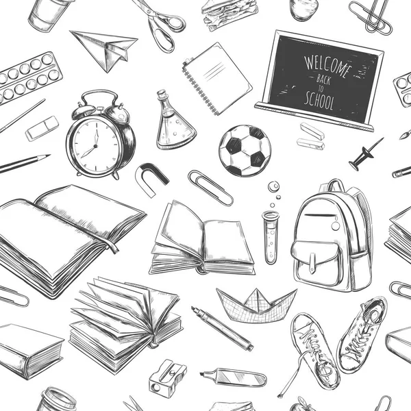 School Supplies And Education Design Elements Isolated On White Background  Hand Drawn Sketch Vector Illustration Stock Illustration - Download Image  Now - iStock